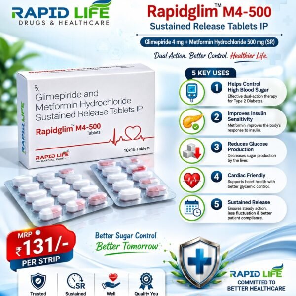 Glimepiride And Metformin Hydrochloride sustained release tablets IP