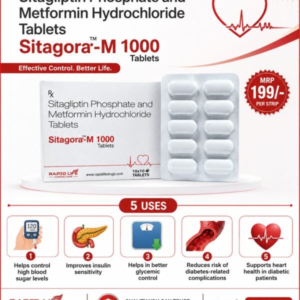 Sitagliptin Phosphate and Metformin Hydrochloride Tablets – SITAGORA-M 1000