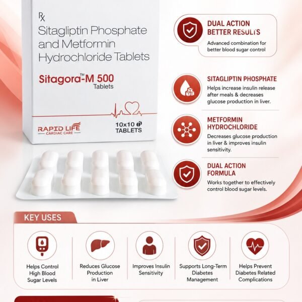 Sitagliptin Phosphate and Metformin Hydrochloride Tablets – SITAGORA-M 500