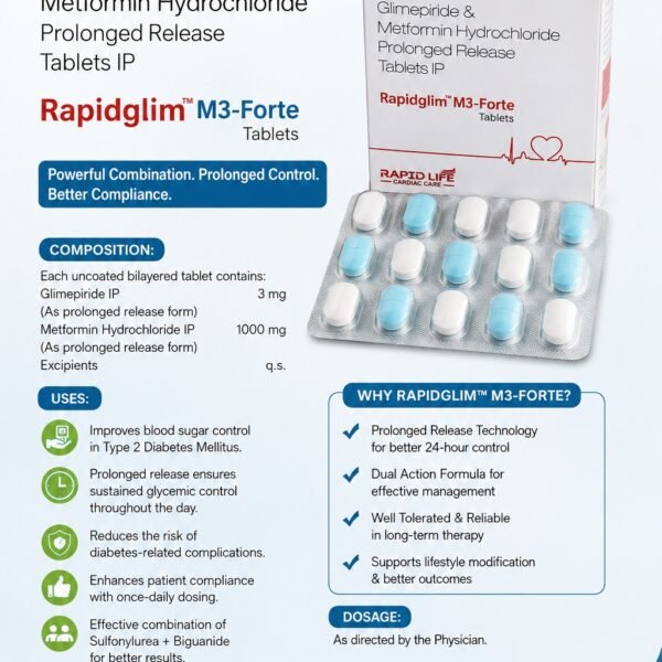 Glimepiride And Metformin Hydrochloride Prolonged Release Tablets IP